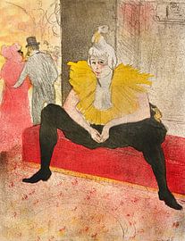 Henri de Toulouse-Lautrec – The Seated Clowness (Miss Cha-U-Kao) (1896) | Vintage Art Nouveau Poster Print