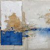 Abstract painting in blue and earth tones - rich texture and soothing, modern look by Joriali Abstract