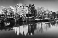 Amsterdam Brouwersgracht in zwartwit von Dennis van de Water Miniaturansicht