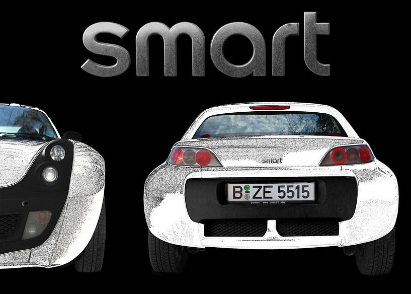 SMART Roadster in grafiet wit van aRi F. Huber