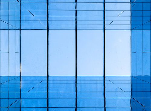 Blauwe gebouwenserie