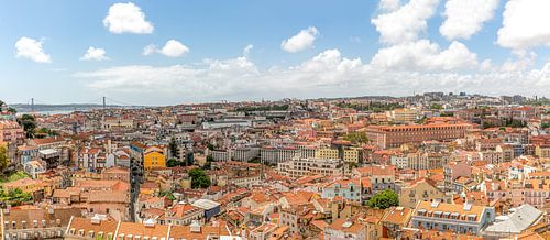 Een panorama van de stad Lissabon in Portugal