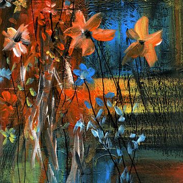 Blumen Reigen in der Nacht von Claudia Gründler