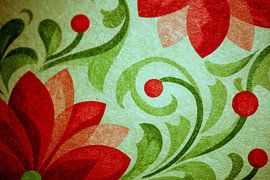 Motif de Noël en fleurs avec des couleurs et des textures riches