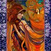 Lady in Art Nouveau dress by Nop Briex