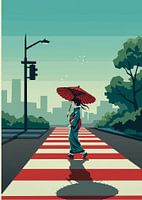 Traditionele stijl in Japans stadsgezicht