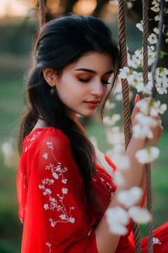 Bloemenmagie in rood