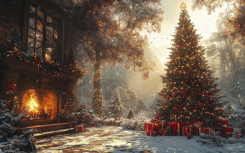 Gezellige kerst woonkamer van Lufy