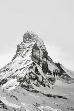 De Matterhorn in het maskerlicht van Poster Art Shop