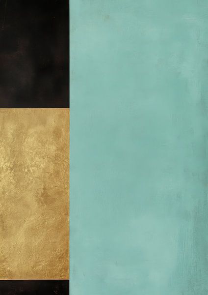 Teal-gold composition with black accent by Niklas Maximilian