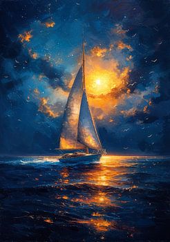 Segelboot Meer Maritim Mond Schiffahrt