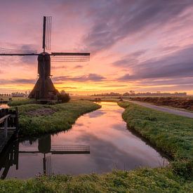 Before sunrise mill by Jan Koppelaar