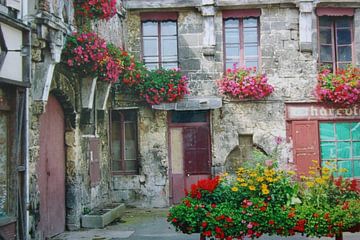 Dordogne, verlaten pleintje van Dick de Gelder