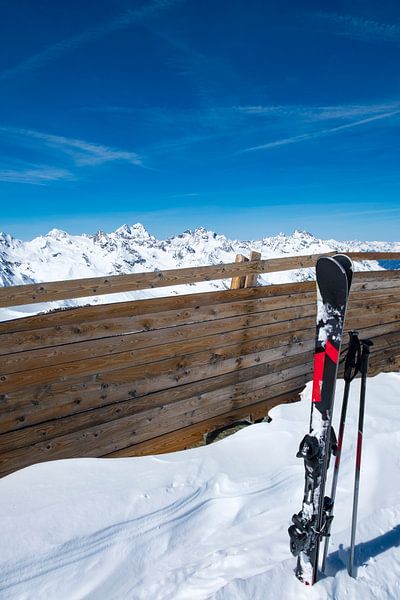 View on the snowy Tiroler Alps in Austria by Sjoerd van der Wal Photography