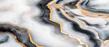 Precious marble with golden accents by Poster Art Shop