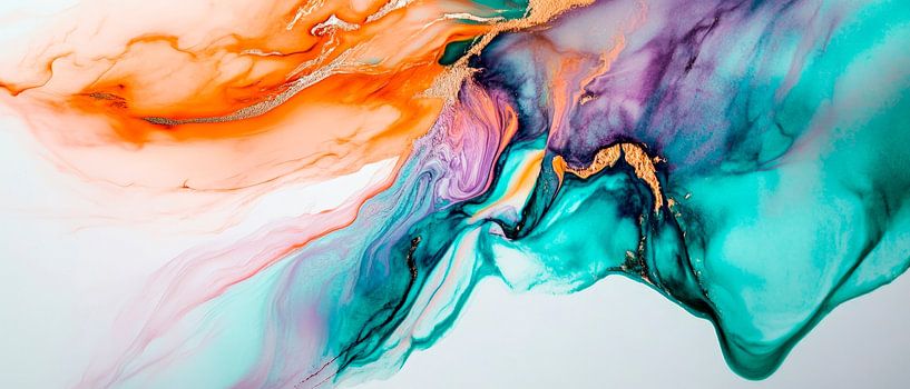 Colour frenzy - Dance of the ink by Poster Art Shop