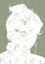 abstract silhouette of a beautiful pretty girl in boho green by MadameRuiz thumbnail