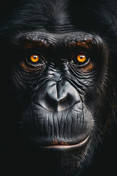 Portrait poignant d'un singe au regard intense par Imperial Art House