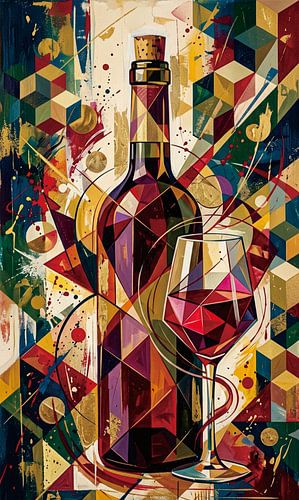 wine abstrak geometry