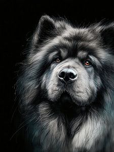 Chow chow Dog Portrait #dog