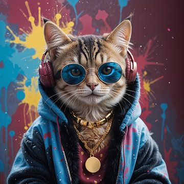 Rap Star Kitty by Studio Sunny