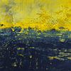 Paysage abstrait jaune et bleu sur Ela Szczepaniak