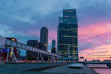 Zonsondergang Rotterdam van Inge van der Stoep