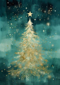 Golden Christmas tree by Bianca ter Riet