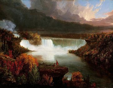 Ver uitzicht op de Niagara watervallen - Thomas Cole