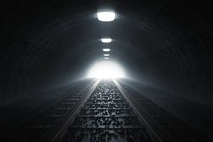 Lumière au bout du tunnel ferroviaire sur Besa Art