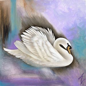 Cygne sur Amy Verhoeff