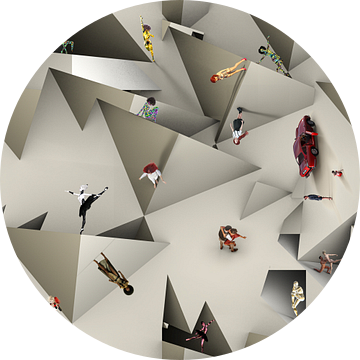 Escher in de bevolkte remix van Arjen Roos
