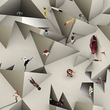 Escher in de bevolkte remix