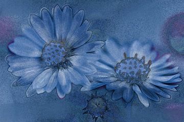 Blau Abstrakt Verträumt von Alida van Luijn-Toet