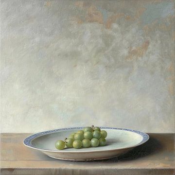 Stilleven Druiven | Serene Grape Quiet van Kunst Kriebels