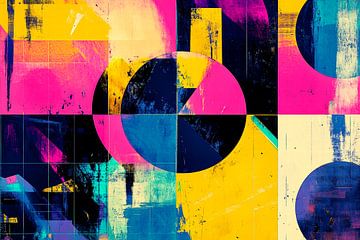 Géométrie colorée - Composition abstraite sur Poster Art Shop