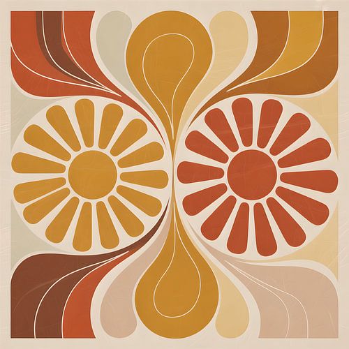 Retro abstract flower by CanvasbyCaro