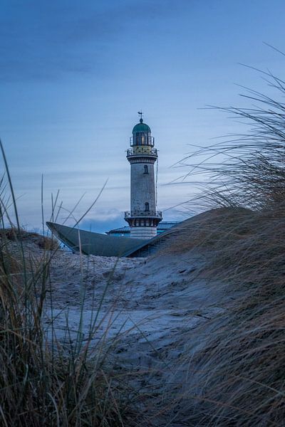 Vuurtoren van Warnemünde en de Teepott van Christian Möller Jork
