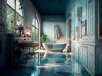Old bathroom in modern style
