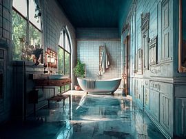 Oude badkamer in moderne stijl