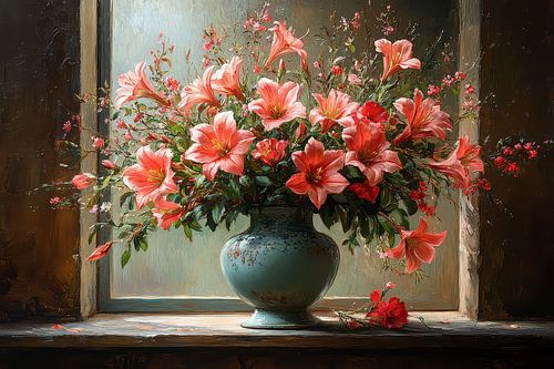 schilderachtig stilleven met bloemen