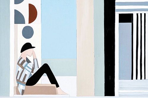 Abstracte kunst met geometrie