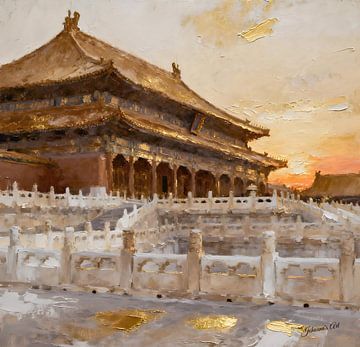 Forbidden City temple in Beijing, China sur Johannas Art Creations