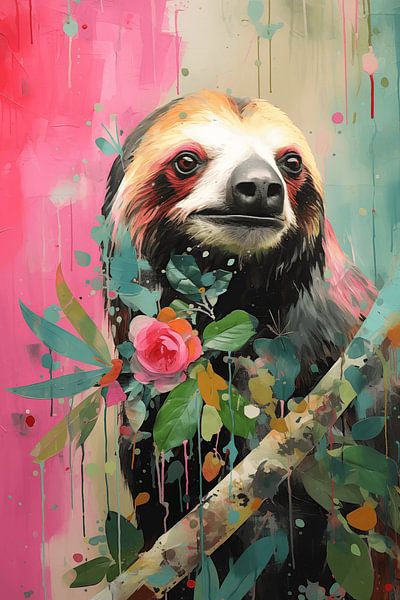 Sloth in the jungle by NJ Midnight Studio
