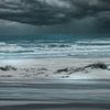 Tempête d'été sur la côte de Terschelling sur Ineke Huizing