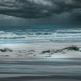 Summer storm on the coast of Terschelling by Ineke Huizing