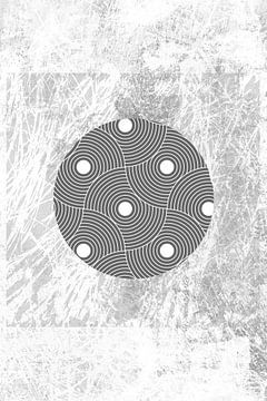 Ikigai. Moderne abstracte minimalistische zen-kunst. Japandi stijl IV van Dina Dankers