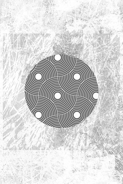 Ikigai. Moderne abstracte minimalistische zen-kunst. Japandi stijl II van Dina Dankers op canvas