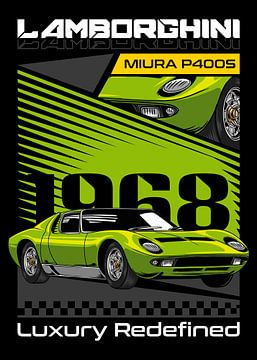 Lamborghini Miura P400S Car by Adam Khabibi