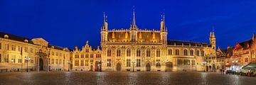 Panorama of the market square in Ghent Belgium by FineArt Panorama Fotografie Hans Altenkirch
